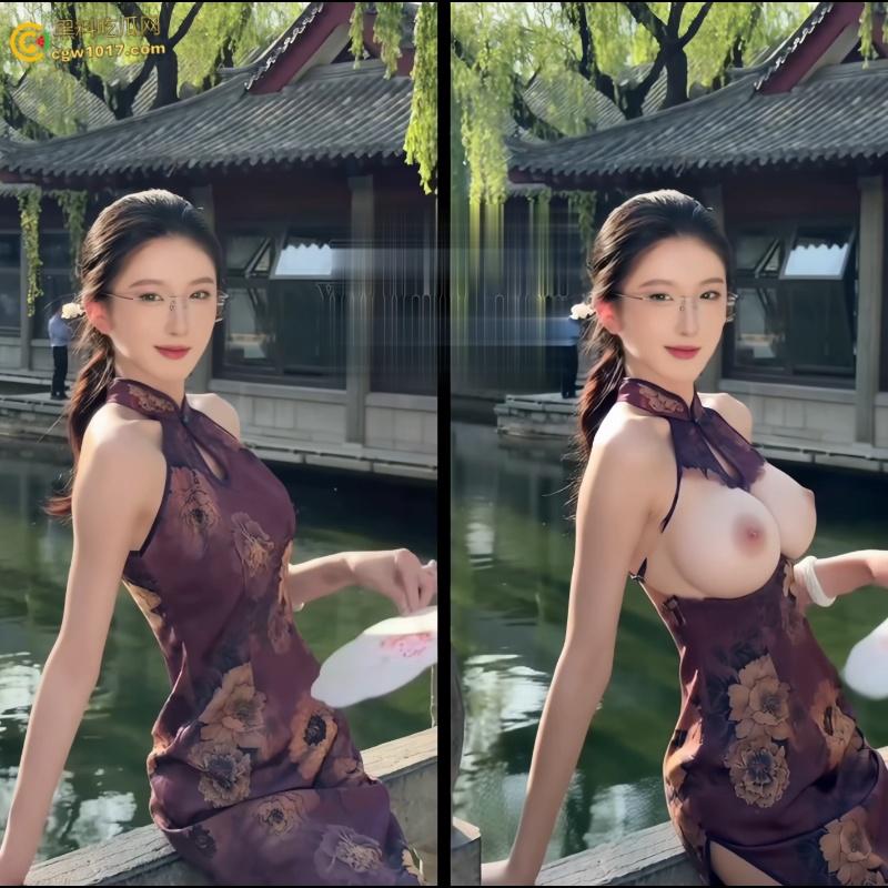 抖音百万粉网红【椰椰椰】,AI脱衣视频流出,御姐高跟黑丝秒变真空巨乳,巨乳白虎简直是宅男梦中女神 !