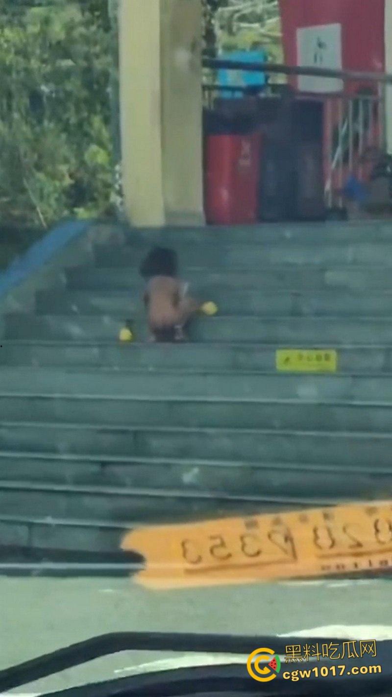 四川石棉高速服务区小猿泰山锅巴,高学历父母不给穿衣上户口,男孩爬食地摊剩饭,这父母真是禽兽不如!