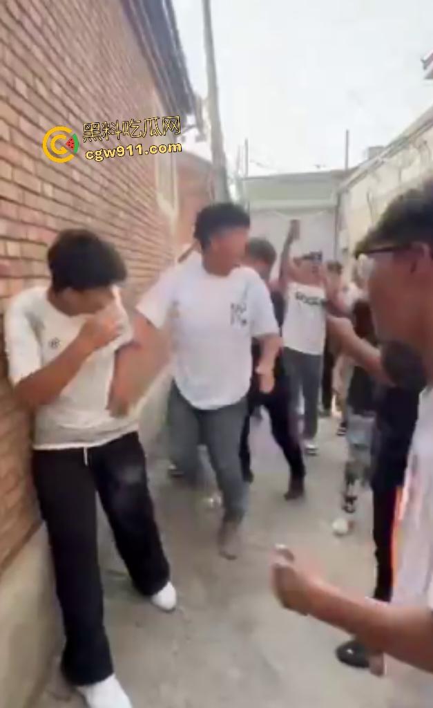 河北廊坊霸州胜芳镇,未成年围殴白衣受害者!小霸王拳脚如雨点狂砸,围观群众起哄拍摄嘲讽“奖励你的”!